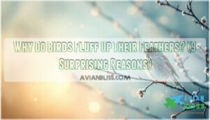 why do birds fluff up their feathers