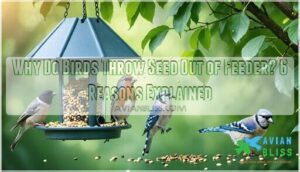 why do birds throw seed out of feeder