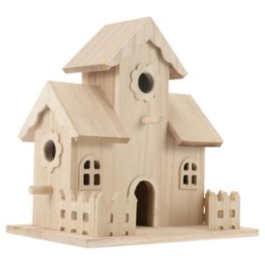 Wooden Bird House Unfinished Birdhouse B097XMKBYX
