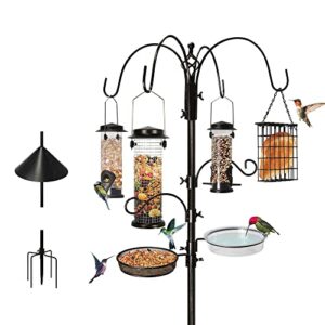 6 Hook Bird Feeding Station, Steel B09SCPLQKC