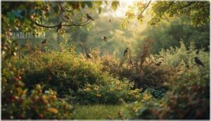 adding shrubs and bushes for cover