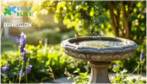 additional strategies to keep bird baths clean