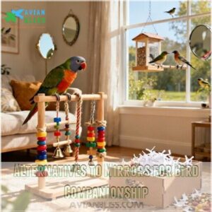 alternatives to mirrors for bird companionship