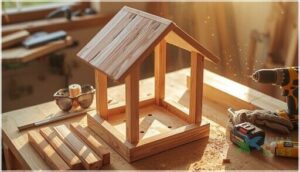 assembling the feeder base, roof, and frame assembling the feeder base, roof, and frame