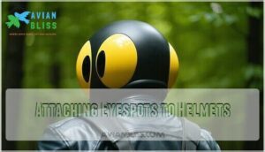 attaching eyespots to helmets