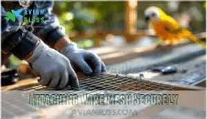 attaching wire mesh securely