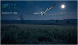 barn owl: heart-shaped face and silent flight