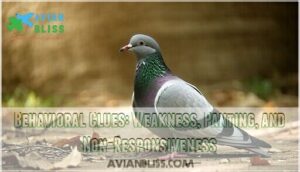 behavioral clues: weakness, panting, and non-responsiveness behavioral clues: weakness, panting, and non-responsiveness
