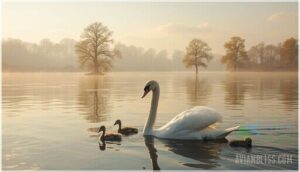behavioral traits of female swans