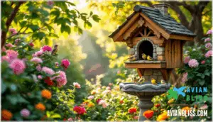 best placement for bird bath and house combos