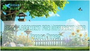 best placement for different bird feeder types