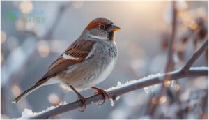 bill shape, wingbars, and tail features