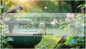 bird bath drip system installation