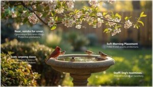 bird bath placement tips