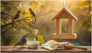 bird feeder safety and maintenance