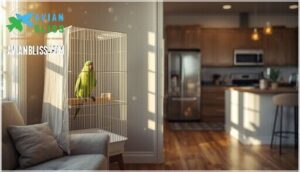 cage placement and household hazards