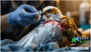 cleaning and stabilizing the injury