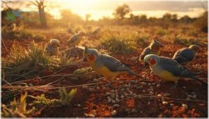 cockatiel diet and foraging in the wild