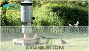 controlling wild bird access to feed