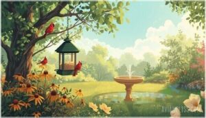 creating a cardinal-friendly backyard