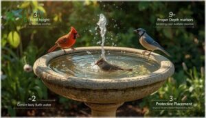 creating safe bird bath environment