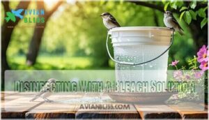 disinfecting with a bleach solution