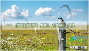 distinctive long, forked tail