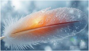 down feathers and trapped air