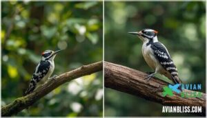 downy and hairy woodpecker comparison