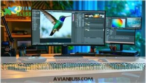 editing and enhancing hummingbird photographs