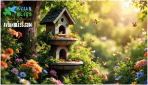 enhancing your garden with bird bath-house combos