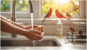 ensuring cleanliness and bird health