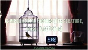 environmental factors (temperature, noise, cage setup)