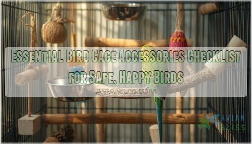 Image showcasing Essential Bird Cage Accessories Checklist for Safe, Happy Birds