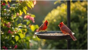 feeders with large, stable perches