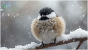 fluffing feathers for insulation