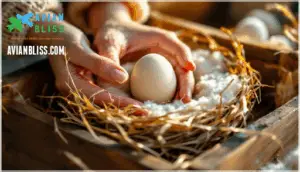 fostering pigeon eggs and hatchlings