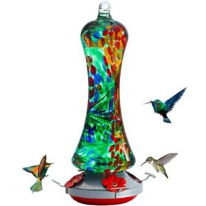 Glass Hummingbird Feeder for Outdoors: B0BTNWV9Y2