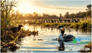 grebes, coots, and rails