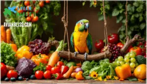 grouping veggies by color and nutrient