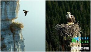 habitat and behavior of falcons and eagles