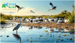 herons, ibises, and storks