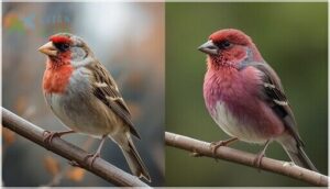 house finch vs. purple finch