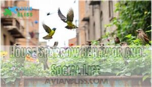 house sparrow behavior and social life