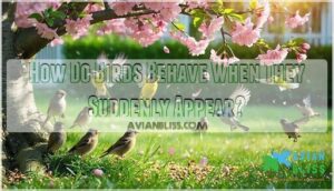 how do birds behave when they suddenly appear