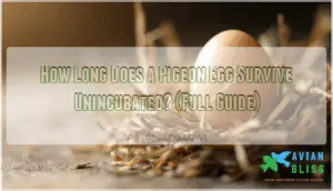 how long does a pigeon egg survive unincubated