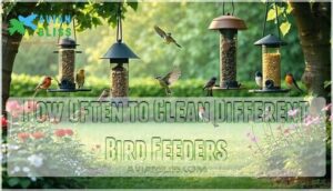 how often to clean different bird feeders