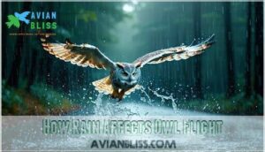 how rain affects owl flight