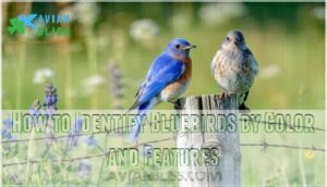 how to identify bluebirds by color and features