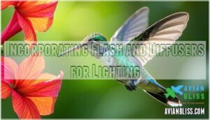 incorporating flash and diffusers for lighting